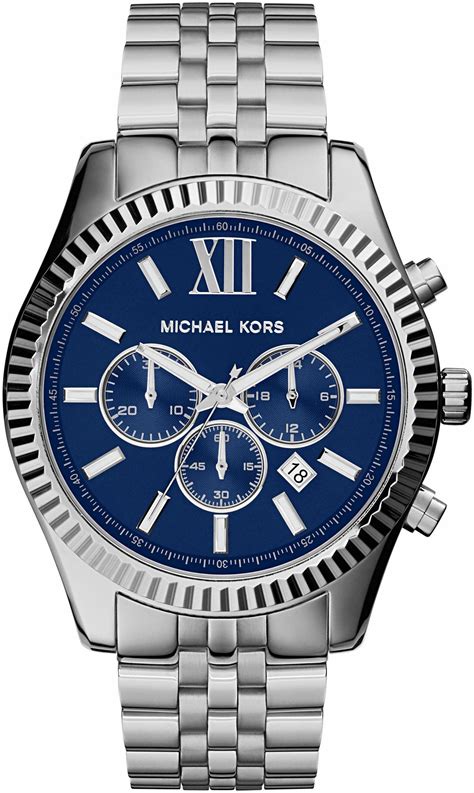 michael kors uhr blau silber|michael kors watches.